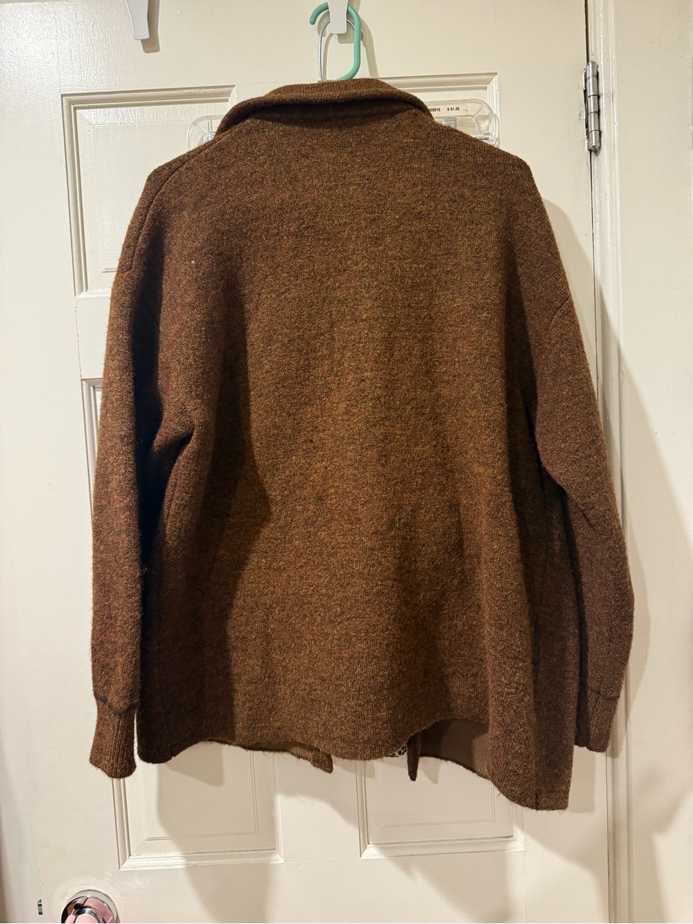 Zara Brown Wool-Blend Button Front Jacket - Picture 5 of 5